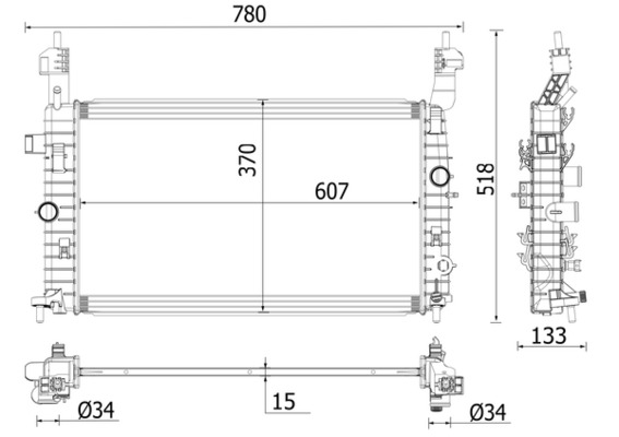 Mahle Original Radiateur CR 2120 000P