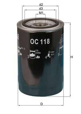 Mahle Original Oliefilter OC 118