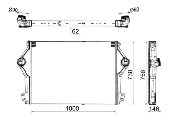 Mahle Original Interkoeler CI 561 000P
