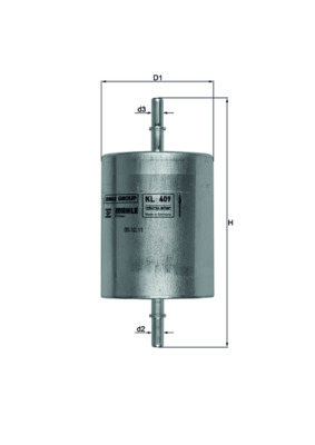 Brandstoffilter Mahle Original KL 409