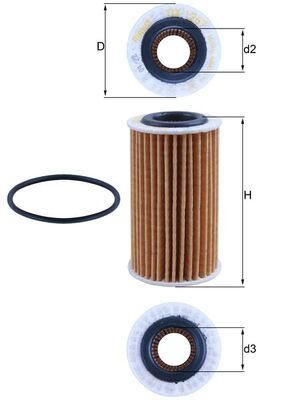 Oliefilter Mahle Original OX 1267D
