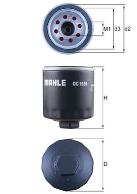 Oliefilter Mahle Original OC 1539