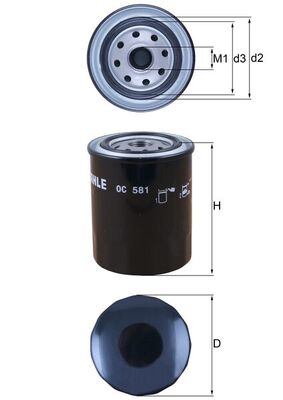 Mahle Original Oliefilter OC 581