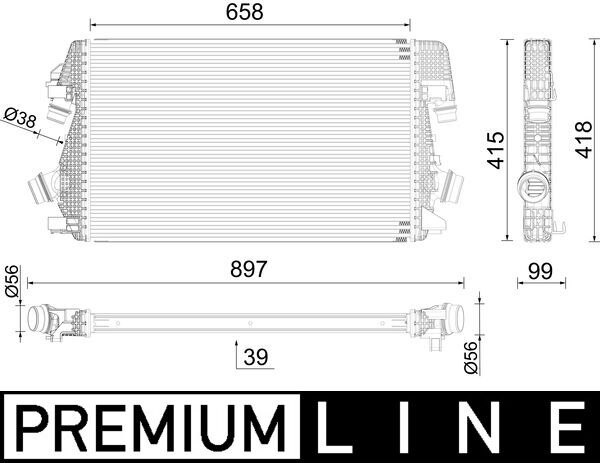 Mahle Original Interkoeler CI 625 000P