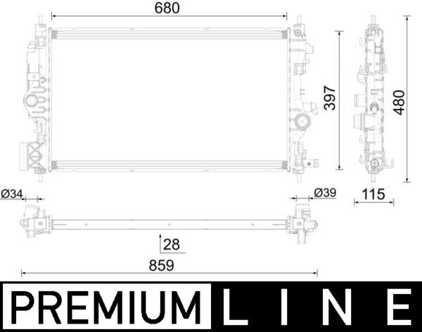 Mahle Original Radiateur CR 1697 000P