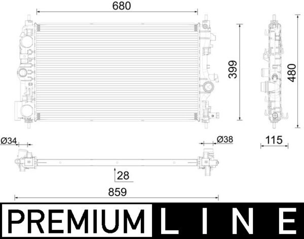 Radiateur Mahle Original CR 1782 000P