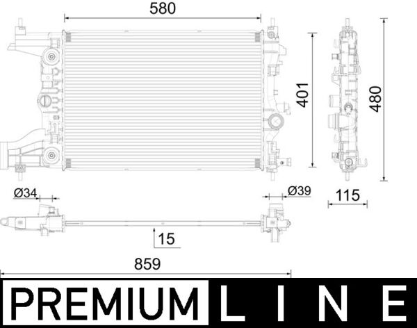 Mahle Original Radiateur CR 2122 000P