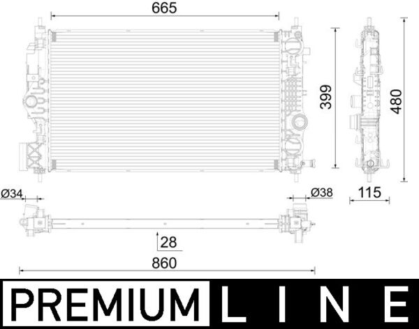 Mahle Original Radiateur CR 2592 000P