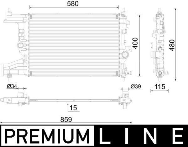 Mahle Original Radiateur CR 2595 000P