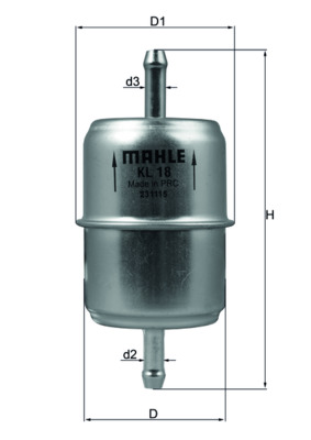 Brandstoffilter Mahle Original KL 18