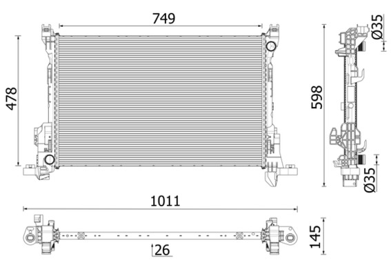 Mahle Original Radiateur CR 2637 000P