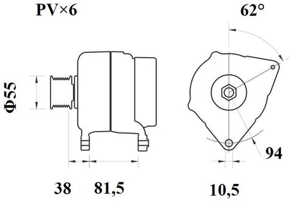 Mahle Original Alternator/Dynamo MG 1081