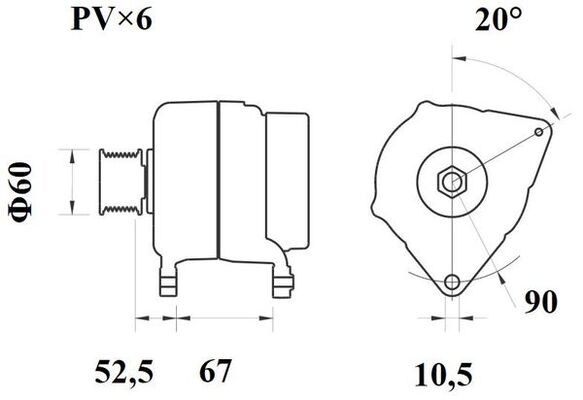 Mahle Original Alternator/Dynamo MG 1082