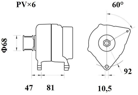 Mahle Original Alternator/Dynamo MG 1088