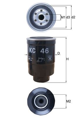 Brandstoffilter Mahle Original KC 46