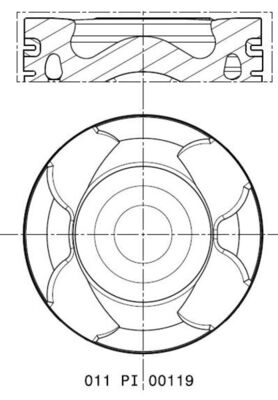 Zuiger Mahle Original 011 PI 00119 000