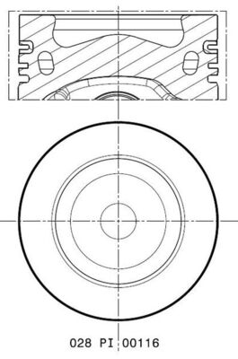 Zuiger Mahle Original 028 PI 00116 002