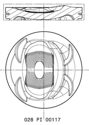 Zuiger Mahle Original 028 PI 00117 002