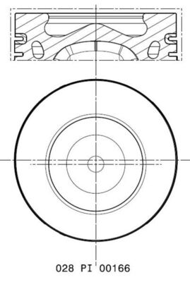 Zuiger Mahle Original 028 PI 00166 001