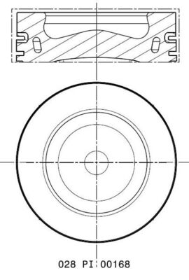 Zuiger Mahle Original 028 PI 00168 002