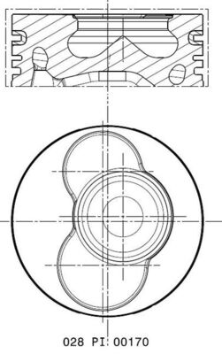 Zuiger Mahle Original 028 PI 00170 001