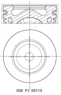 Zuiger Mahle Original 039 PI 00113 002