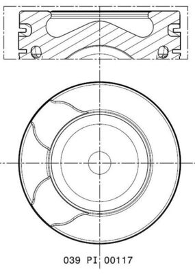 Zuiger Mahle Original 039 PI 00117 000