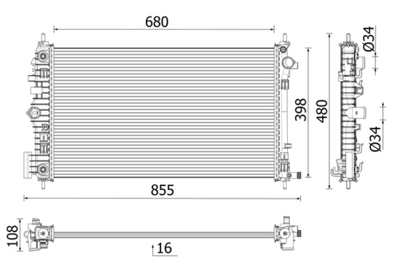 Radiateur Mahle Original CR 2698 000P