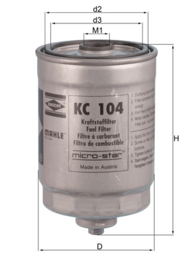 Mahle Original Brandstoffilter KC 104