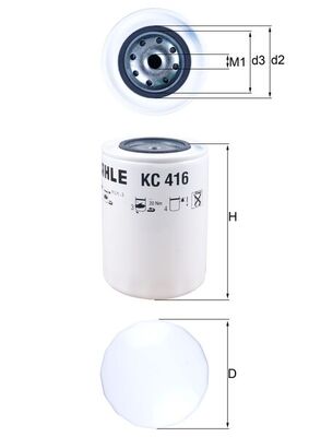 Brandstoffilter Mahle Original KC 416