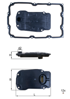 Filter/oliezeef automaatbak Mahle Original HX 271D