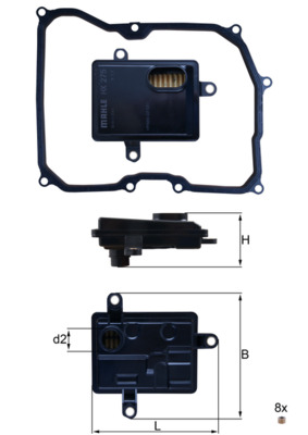 Filter/oliezeef automaatbak Mahle Original HX 275D