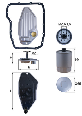 Mahle Original Filter/oliezeef automaatbak HX 276 KIT