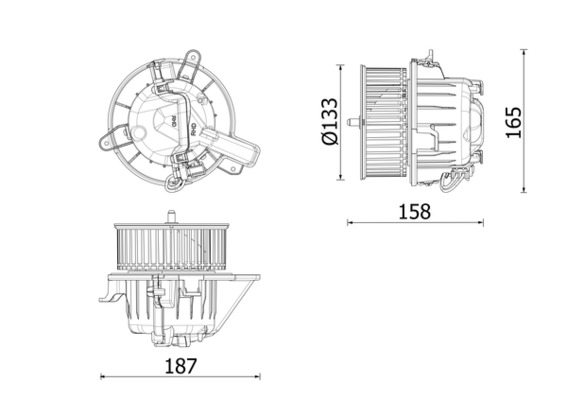 Kachelventilator Mahle Original AB 331 000P