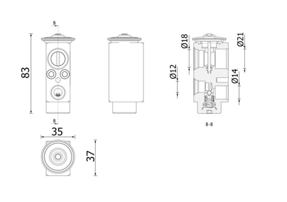 Expansieventiel, airconditioning Mahle Original AVE 206 000P