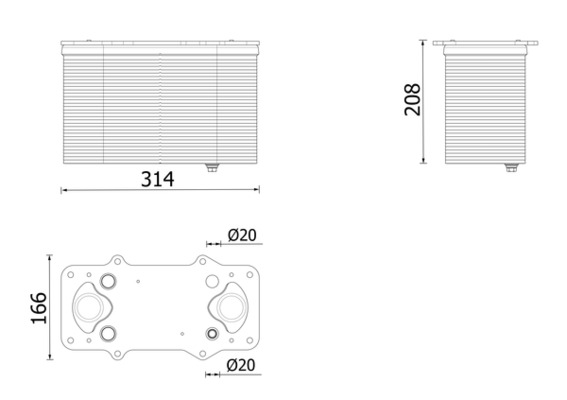 Interkoeler Mahle Original CI 710 000P