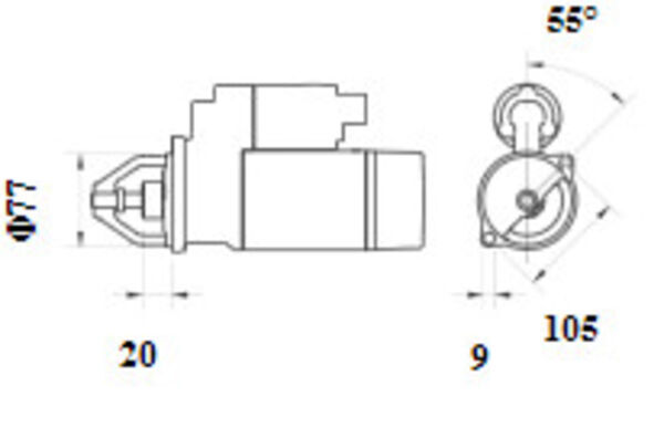 Mahle Original Startmotor / Starter MS 1168