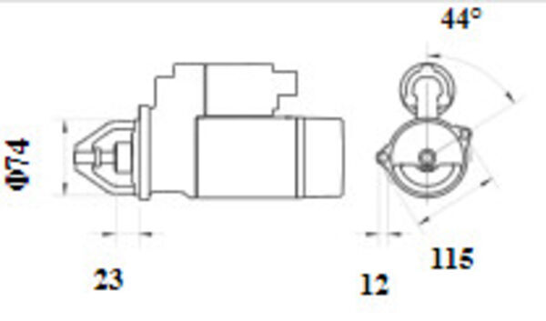 Mahle Original Startmotor / Starter MS 1172