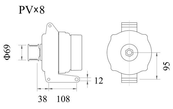 Mahle Original Dynamo / Alternator MG 1191