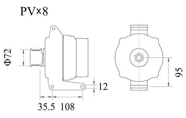 Mahle Original Dynamo / Alternator MG 1200