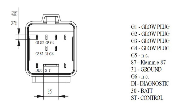 Mahle Original Regeleenheid, gloeitijd MHG 79