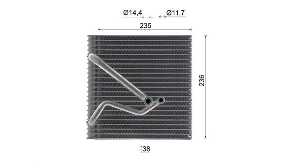 Mahle Original Verdamper, airconditioning AE 223 000S
