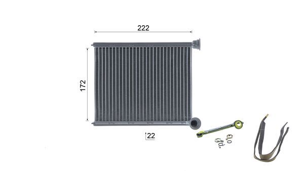 Mahle Original Kachelradiateur, interieurverwarming AH 330 000S