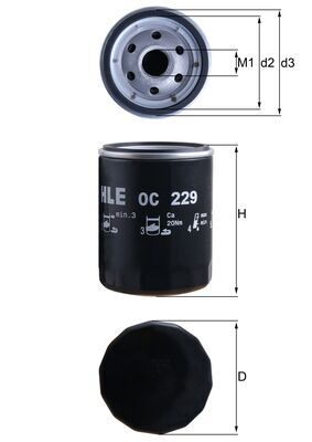 Mahle Original Oliefilter OC 229