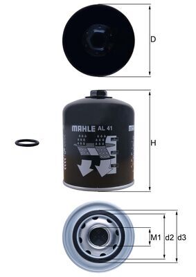 Mahle Original Luchtdrogersysteem, pneumatisch systeem AL 41