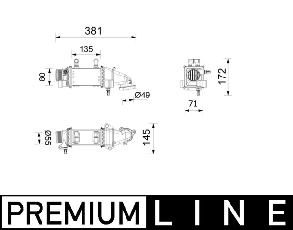 Intercooler, inlaatluchtkoeler Mahle Original CI 739 000P