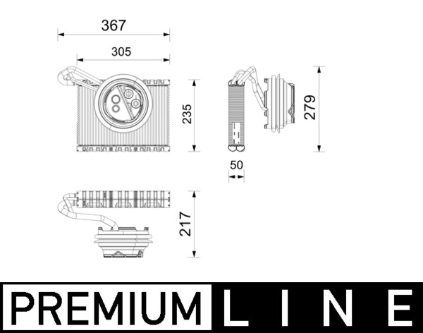Mahle Original Verdamper, airconditioning AE 262 000P