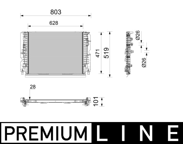 Radiateur Mahle Original CRE 13 000P