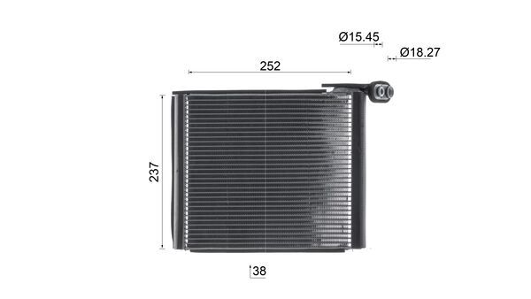 Mahle Original Verdamper, airconditioning AE 230 000S