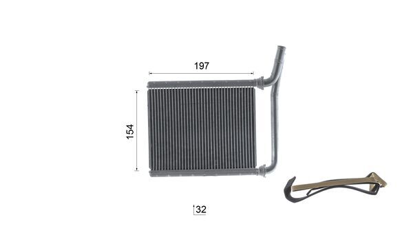 Mahle Original Kachelradiateur, interieurverwarming AH 323 000S